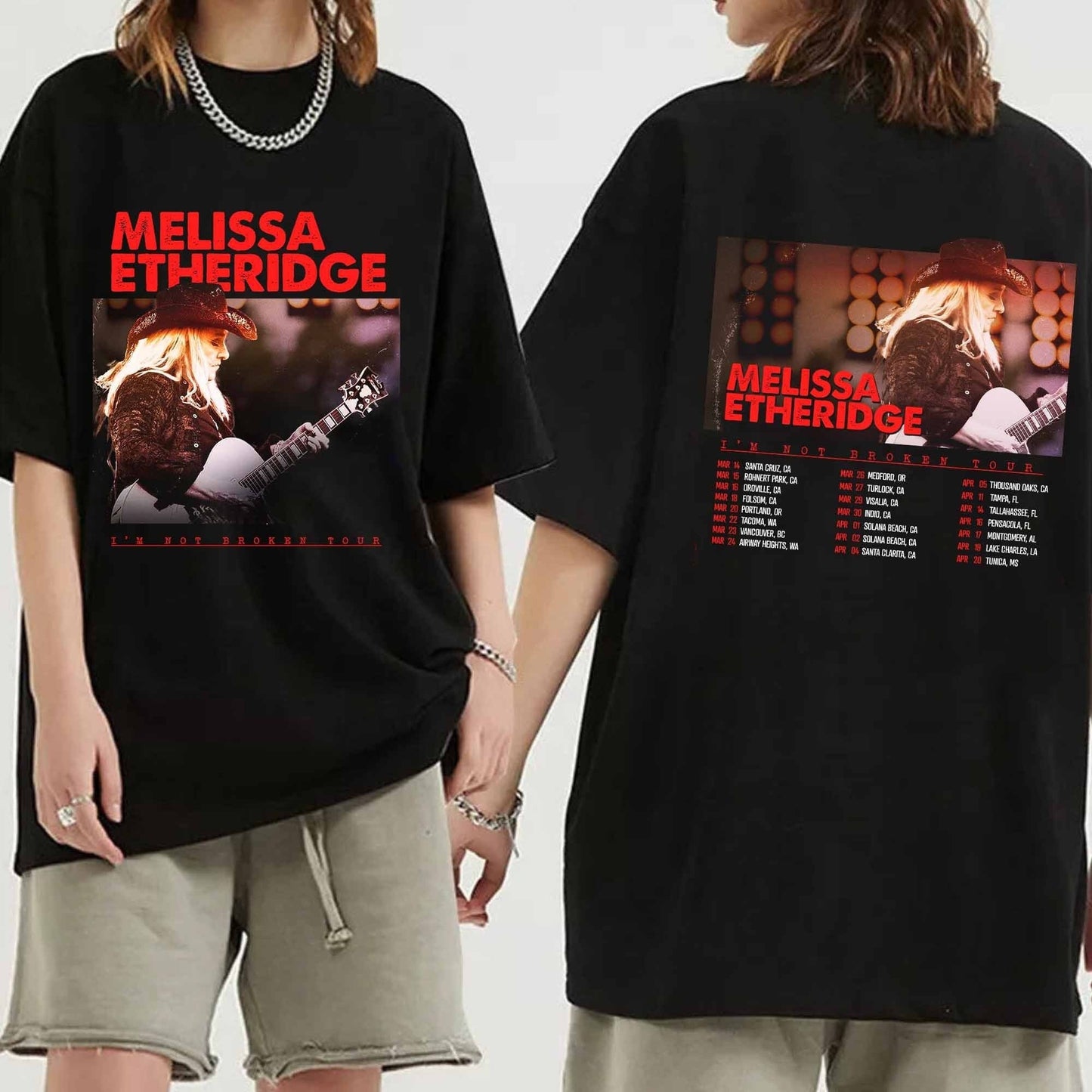 Melissa Etheridge I'm Not Broken 2024 US Tour Shirt, Melissa Etheridge Fan Shirt