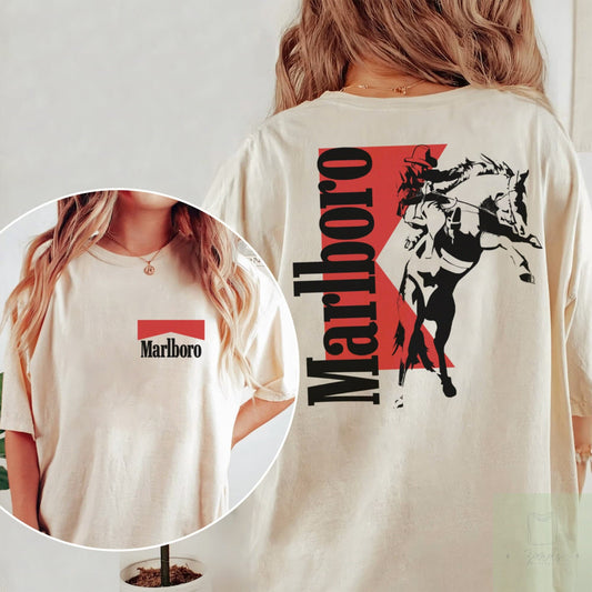 Vintage Marlboro Cowboy Wild West Shirt, Cowboy Killer Shirt, Boho Shirt