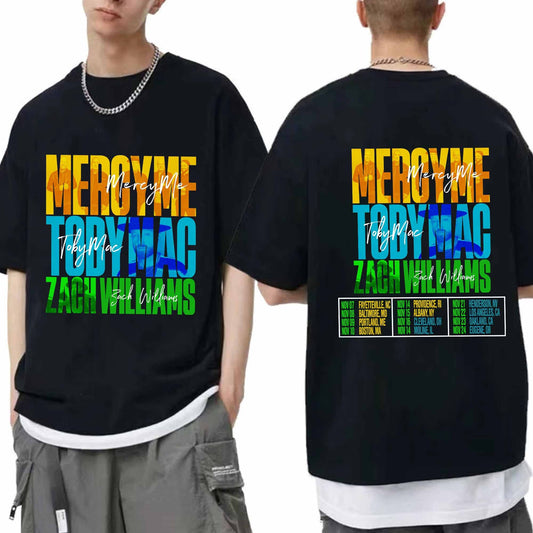 TobyMac, MercyMe and Zach Williams 2024 Tour Music Tour Double Sided Shirt