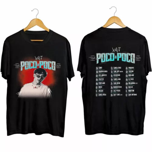 Xavi Poco A Poco 2024 Xavi World Band Concert Tour T-Shirt