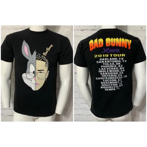 Bad Bunny Shirt Mens 2019 Tour Band Tee