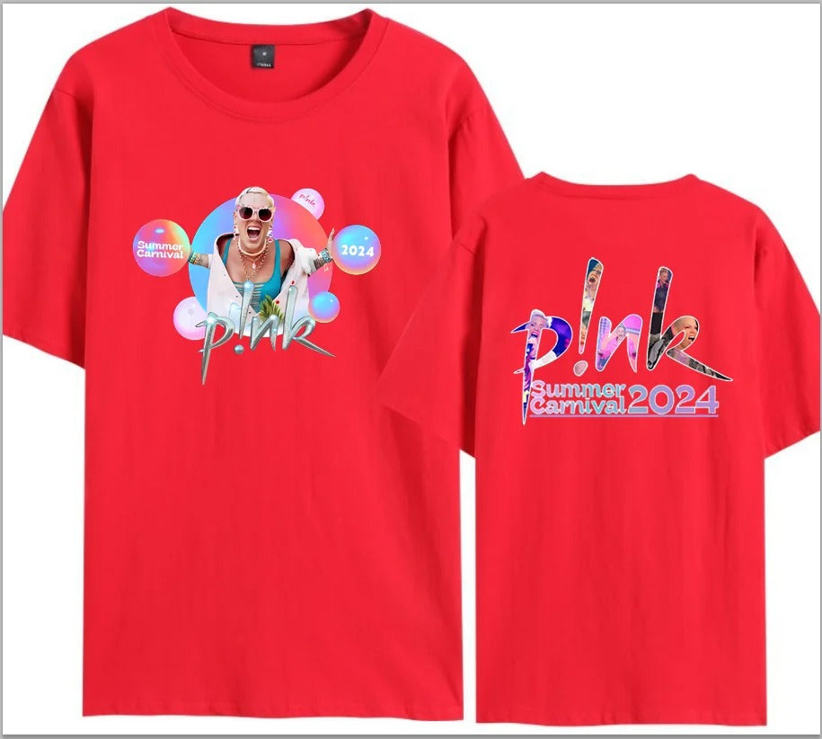 P!nk Pink Singer Summer Carnival 2024 Tour Double Sided T-Shirt