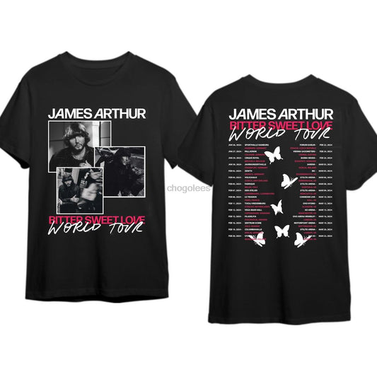James Arthur Tour Shirt Bitter Sweet Love 2024 World Tour Shirt