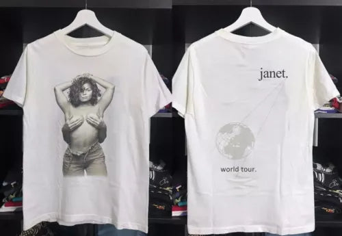 Vintage 1993 JANET JACKSON Tour T-Shirt Cotton Unisex For Fans
