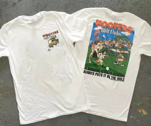 1998 Hooters Golf Club T-Shirt Hooters 90s Golf 2SIDE T-Shirt