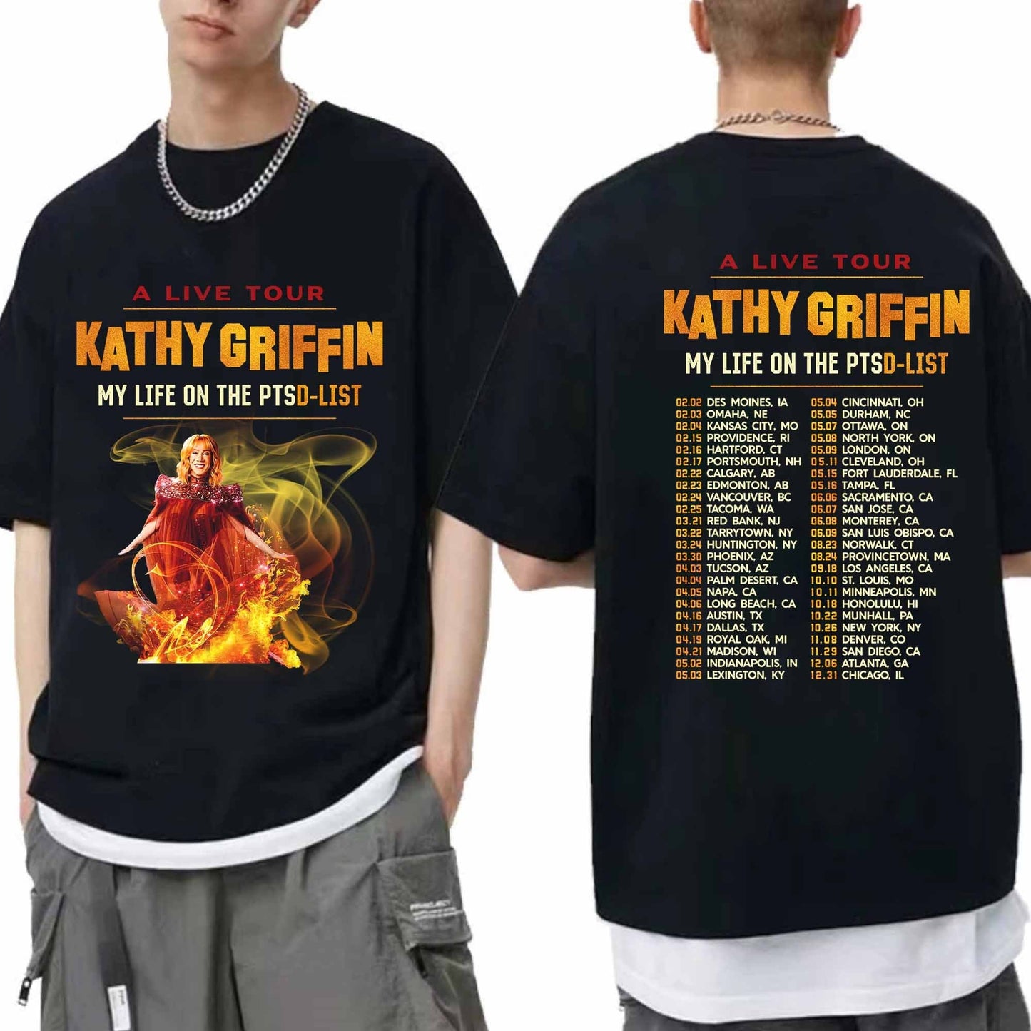 Kathy Griffin My Life on the PTSD List 2024 Tour Shirt