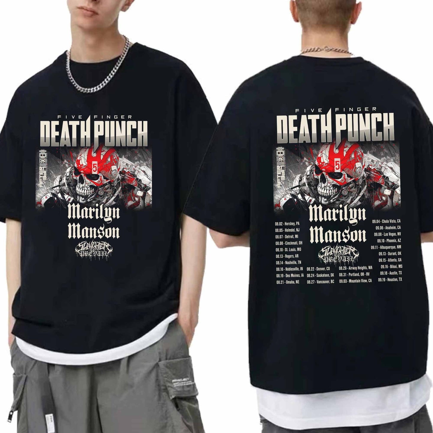 Five Finger Death Punch 2024 Tour Double Sided Shirt
