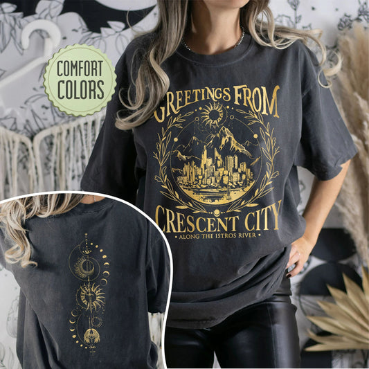 Crescent City Fan Shirt, Greetings From Crescent City T-Shirt