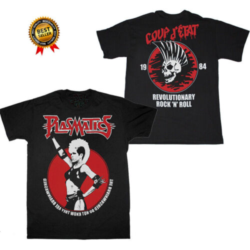 Vtg Plasmatics Wendy O Williams Cotton S-5XL Unisex Black 2 Sided Shirt