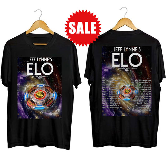ELO The Over and Out Tour T-Shirt, Jeff Lynne's ELO The Over and Out Tour 2024 Shirt
