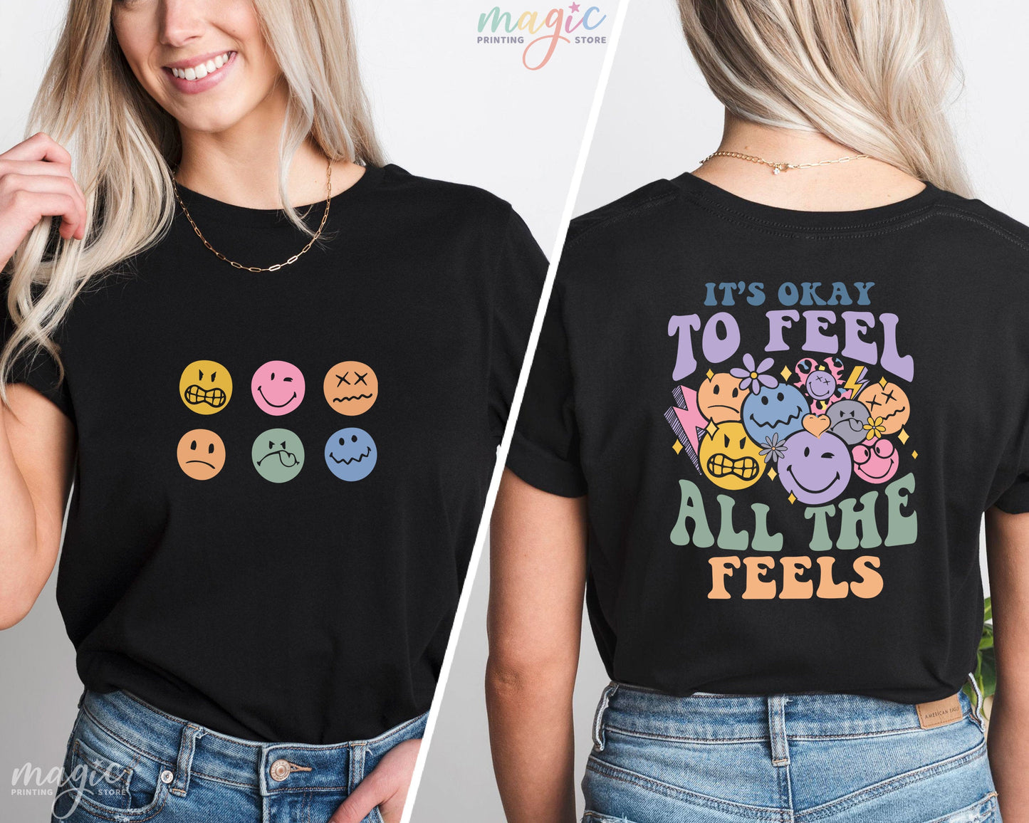 It's Okay To Feel All The Feels TShirt, Mental Health Shirt, Psychologists Shirt