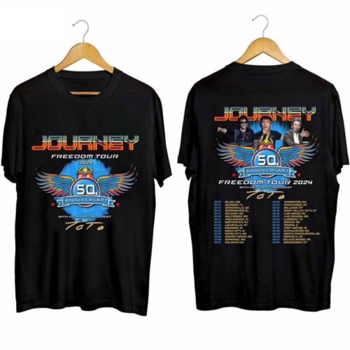 Journey Freedom Tour 2024 Shirts, Journey Band With Toto 2024 T-Shirt