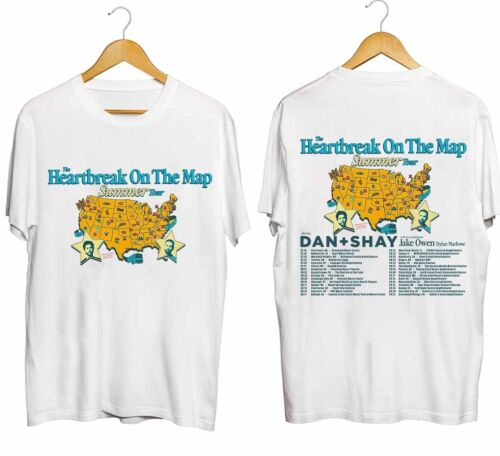 Dan And Shay Tour Heartbreak On The Map 2024 T-Shirt
