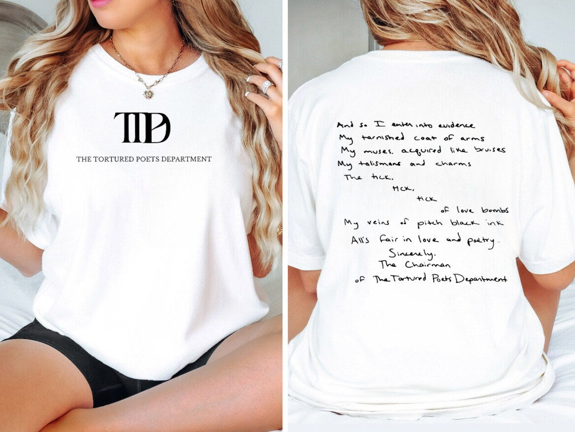 The Tortured Poets T-Shirt, TS New Album Shirt, TS Merch Shirt