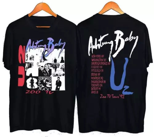 Vintage U2 Achtung baby Zoo Tv Tour 92 Concert T-Shirt
