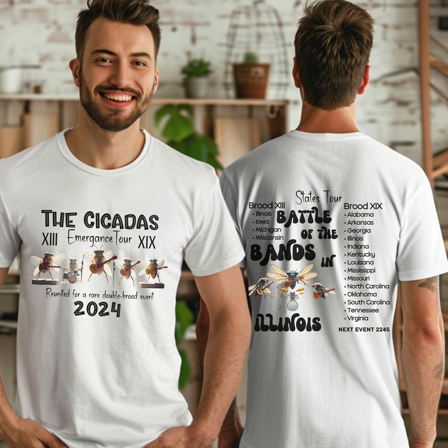 Cicada Shirt, Cicada Reunion T-shirt, Cicada Emergence, Funny Cicada Summer 2024 Tshirt, Rock N Roll Tour Bug Shirt, Year of the Cicadas
