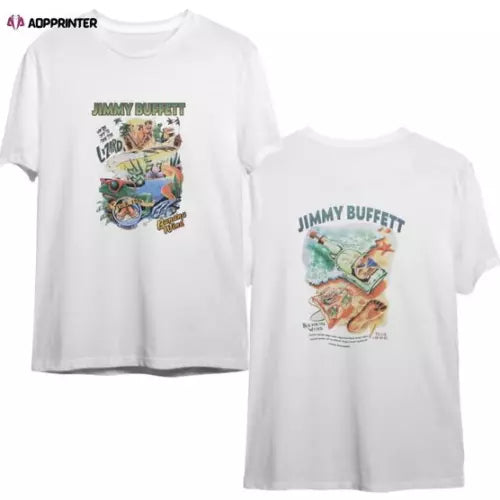 Vintage 1996 Jimmy Buffett Banana Wind Lizard T-Shirt 2 Sided