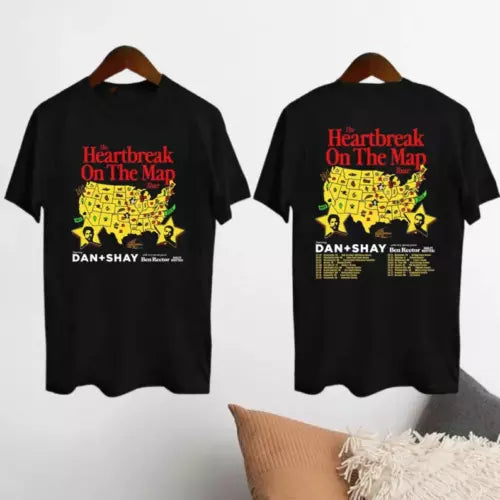 Heartbreak On The Map 2024 Tour Dan And Shay T-Shirt