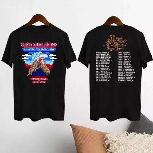 2024 All American Road Show Tour T-Shirt, Chris Stapleton Fan Gift Shirt