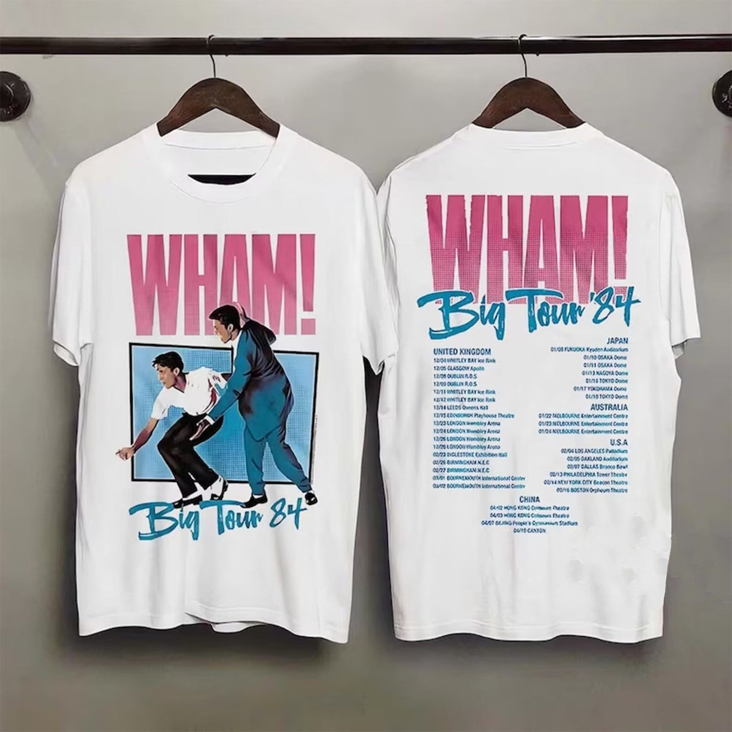 Wham Big Tour White Adult T-Shirt