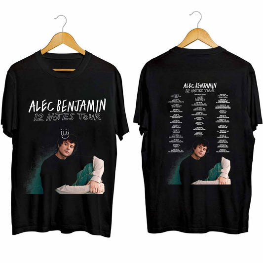 Alec Benjamin - 12 Notes Tour 2024 Shirt, Alec Benjamin Fan Shirt