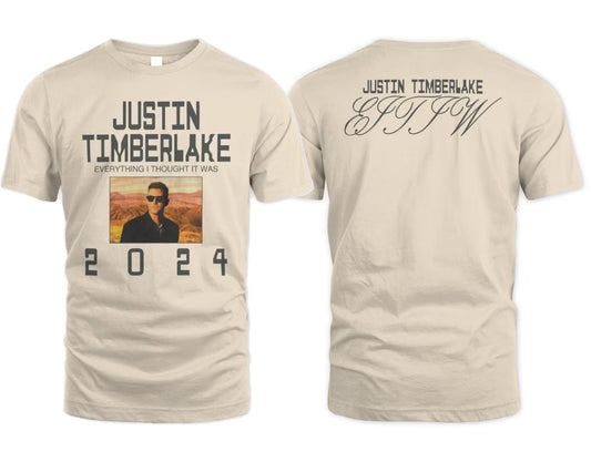 2 Sided Justin Timberlake 2024 Tour Unisex Shirt