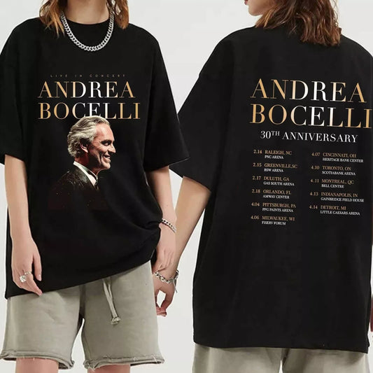 Andrea Bocelli 2024 Tour Shirt, Andrea Bocelli 30th Anniversary Tour Shirt