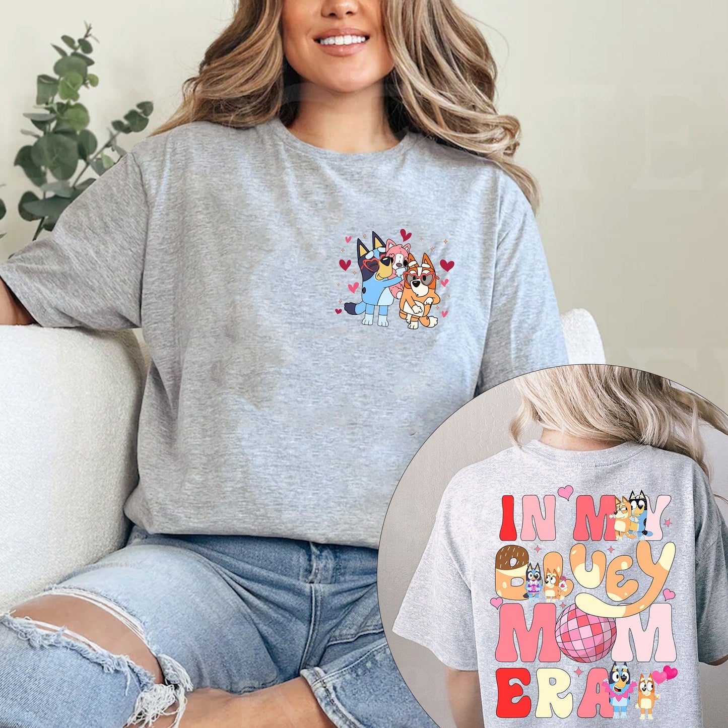 In My BlueyDad Mom Era Shirt, Funny BlueyDad Characters Shirt