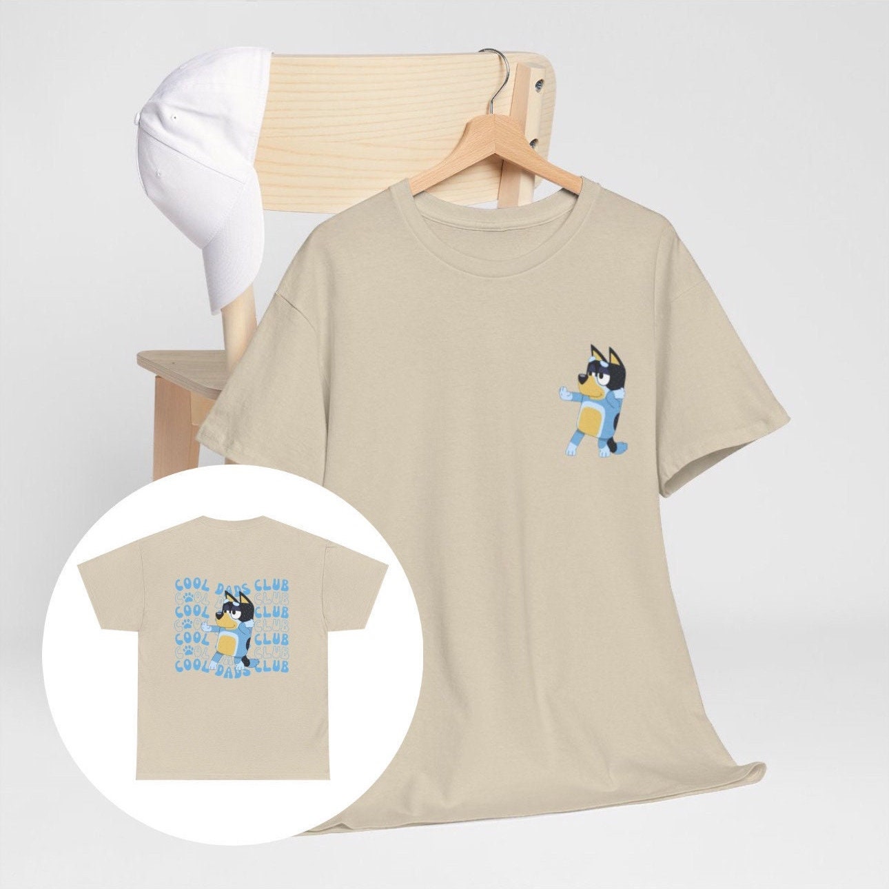 BlueyDad "Cool Dads Club" T-Shirt, Father's Day Gift, BlueyDad Dad Bandit Heeler