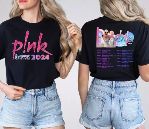 P!nk Summer Carnival 2024, Trustfall Album Tee, Pink Singer Tour T-Shirt