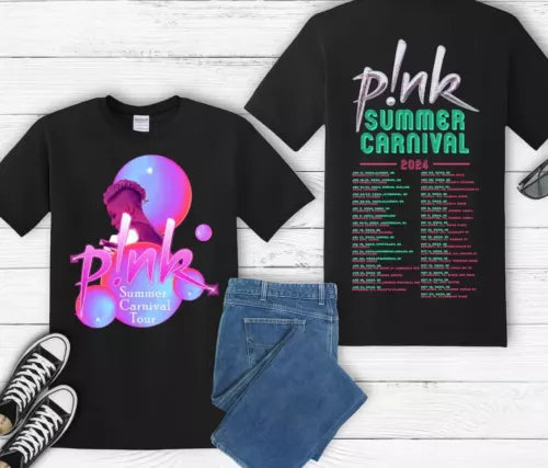 P!nk Pink Singer Summer Carnival 2024 Festival WORLD Tour T shirt