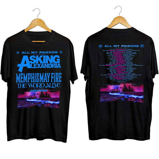 Asking Alexandria All My Friends Tour 2024 Shirt