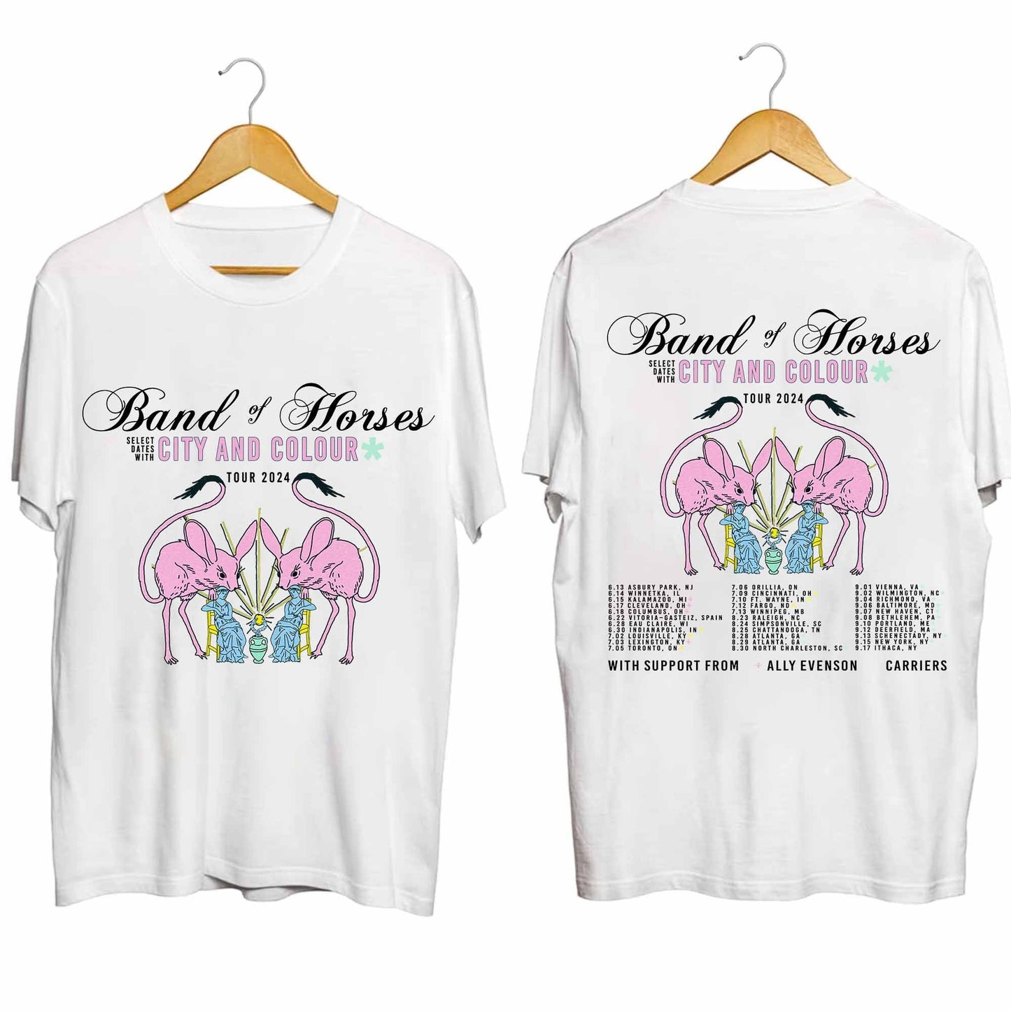 Band of Horses 2024 Tour Double Sided Shirt