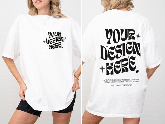 Custom Design T-Shirt, Personalized Double Sided Shirt