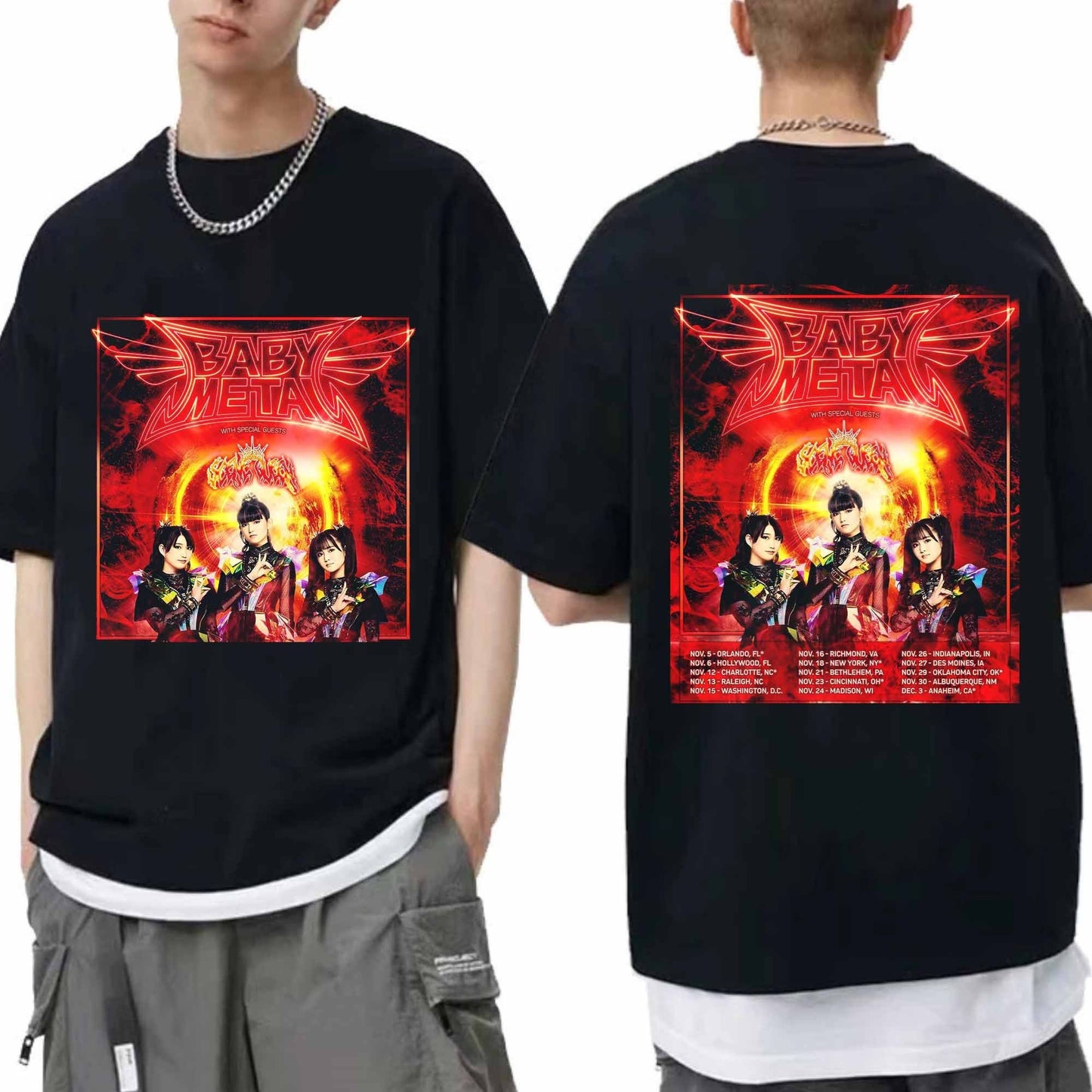 Babymetal 2024 Fall Tour Shirt, Babymetal Band Fan Shirt