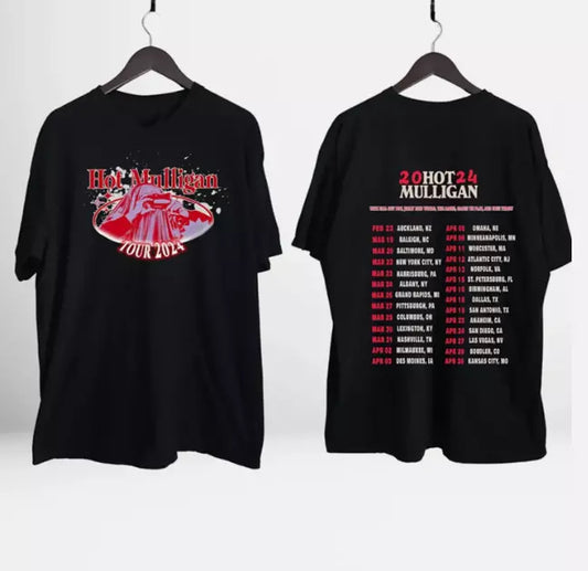 Hot Mulligan 2024 Tour Shirt, 2024 Hot Mulligan Tour tshirt