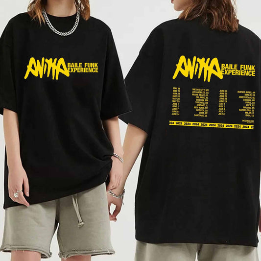 Anitta Baile Funk Experience Tour 2024 Double Sided Shirt