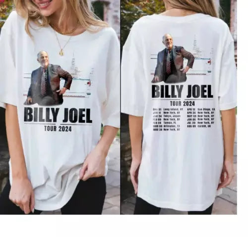 Billy Joel World Tour Music 2024 T-Shirt Unisex Gift All Fans