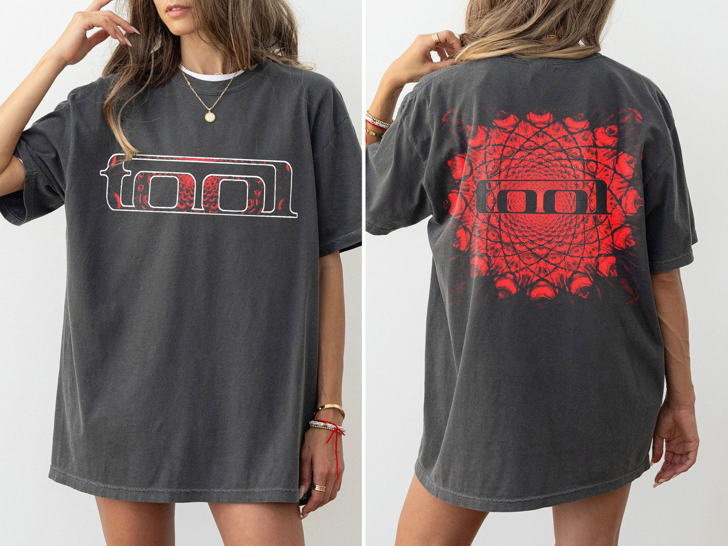 Distressed Tool band Double Sided Shirt, Tool fan Concert Tour