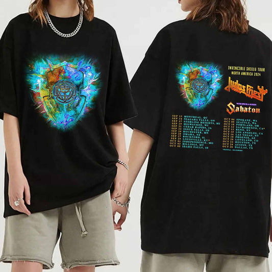 Judas Priest Invincible Shield North America 2024 Tour Shirt, Judas Priest Band Fan Shirt