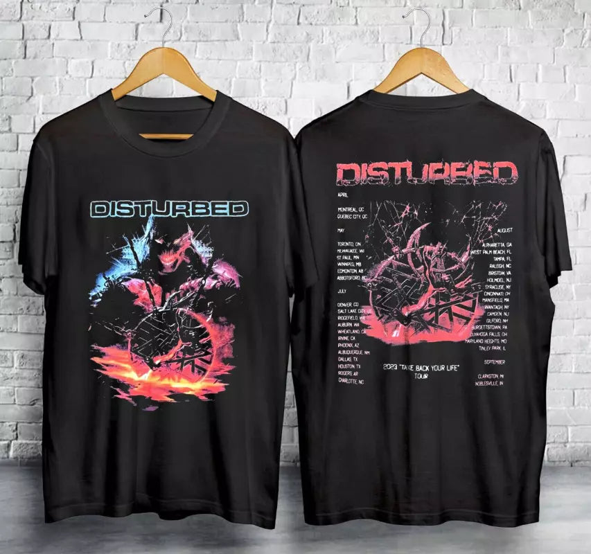 Disturbed Music Band 2024 Tour Take Back Your Life T-Shirt