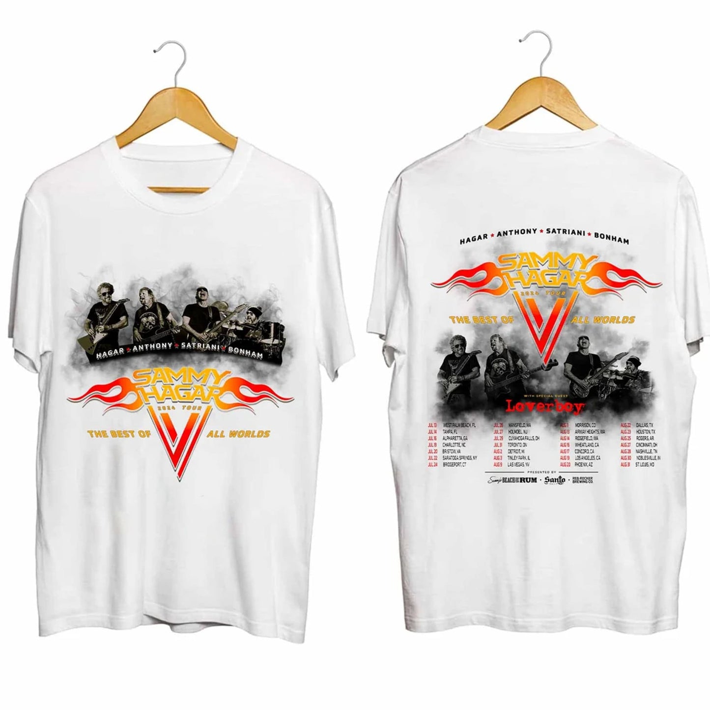 Sammy Hagar The Best Of All Worlds 2024 Tour Shirt, Sammy Hagar 2024 Concert Shirt