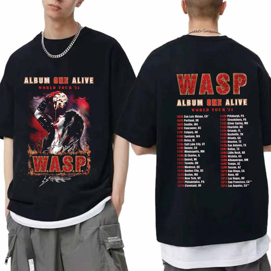 W.A.S.P. Album On Alive 2024 Tour Shirt, WASP Band Fan Shirt