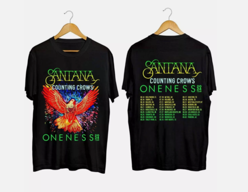 Carlos Santana and Counting Crows Shirt, The Oneness Tour 2024 T-Shirt