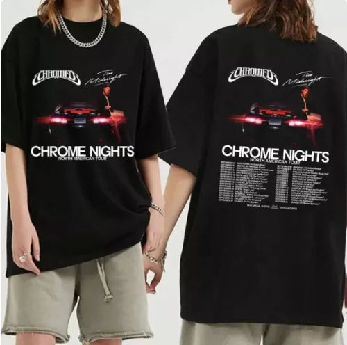 Chromeo and The Midnight, Chrome Nights 2024 Tour Shirt