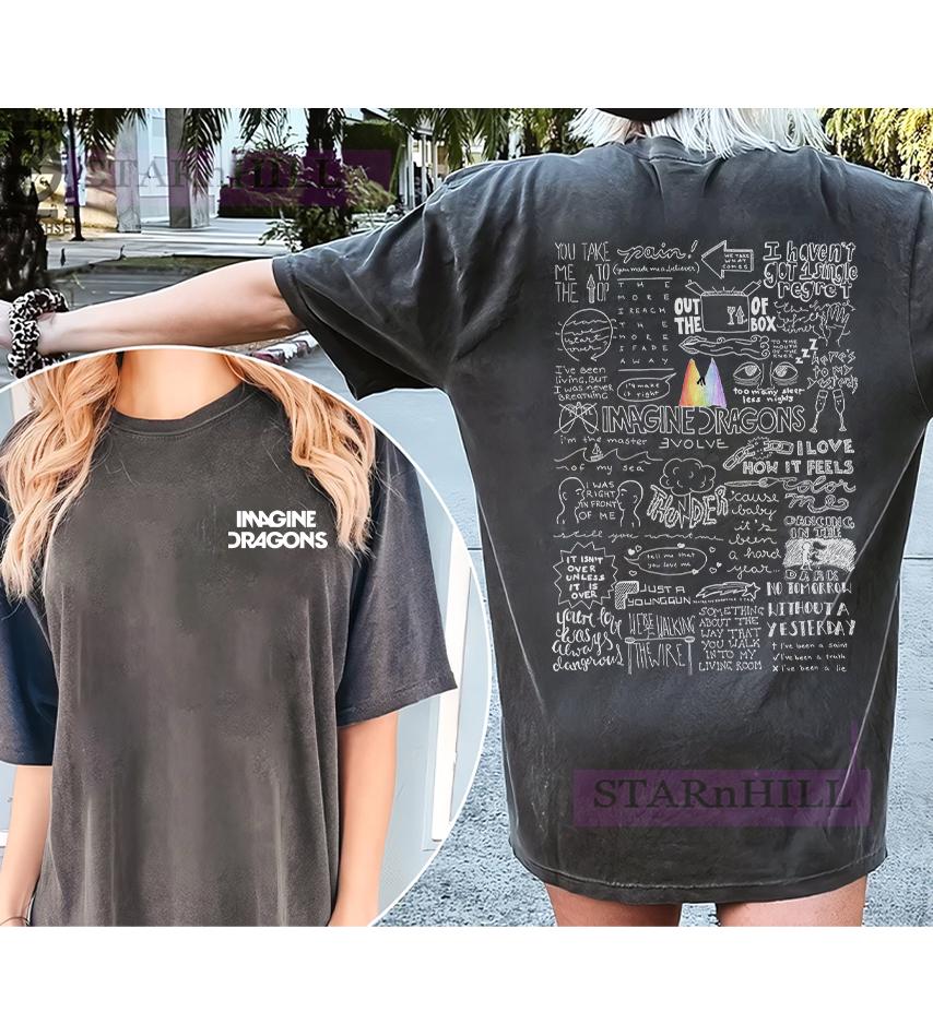 Imagine Dragon logo 2sides shirt, Imagine Dragon Loom Tour 2024 T-Shirt