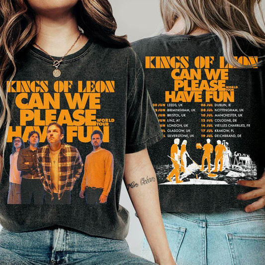 Kings Of Leon Tour 2024 Shirt, Can We Please Have Fun US Tour 2024 Shirt 2 Side Unisex Shirt
