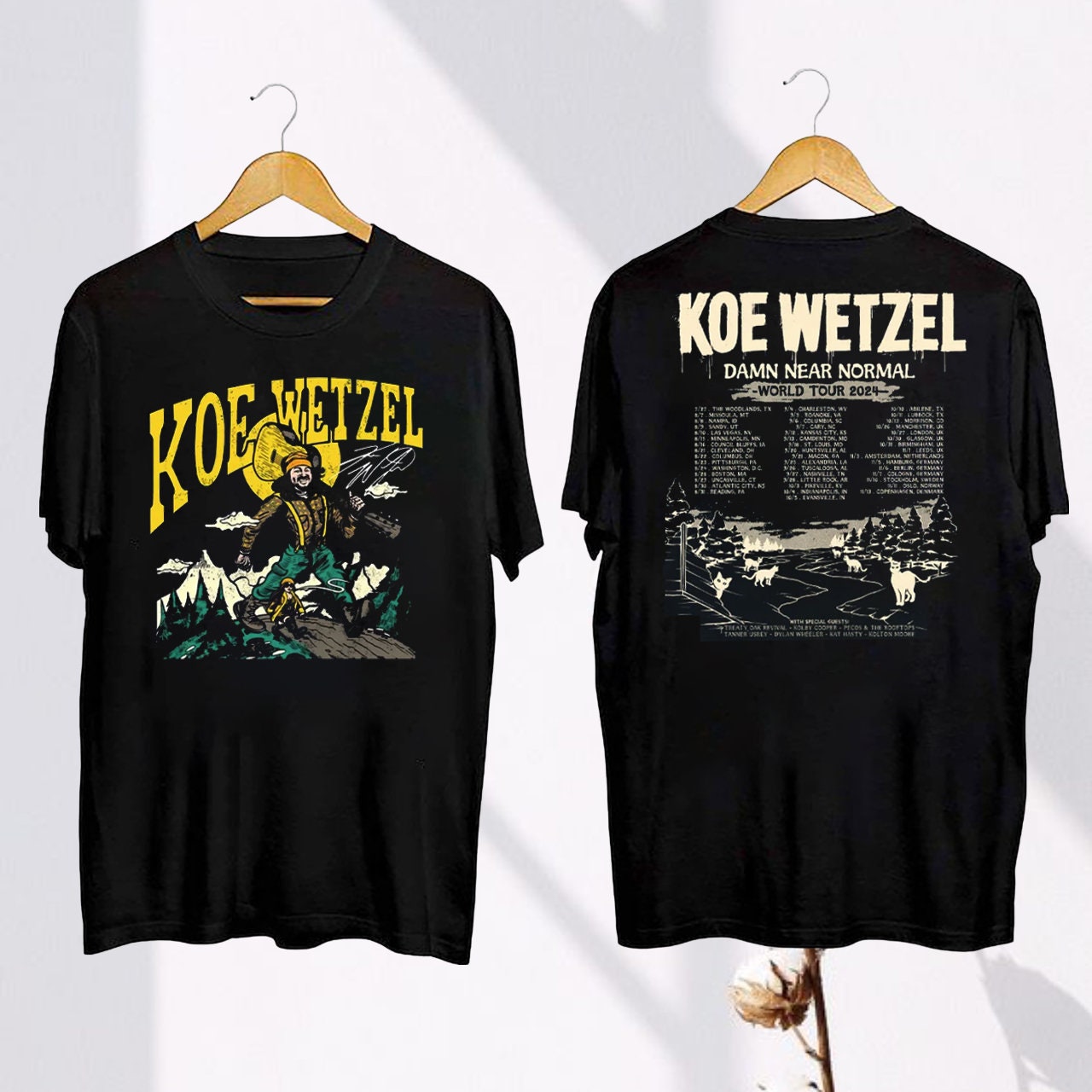 Koe Wetzel Graphic Shirt, Koe Wetzel Damn Near Normal Tour 2024 Shirt, Koe Wetzel Fan Gift, Koe Wetzel Rock Country Shirt, Koe Wetzel Merch