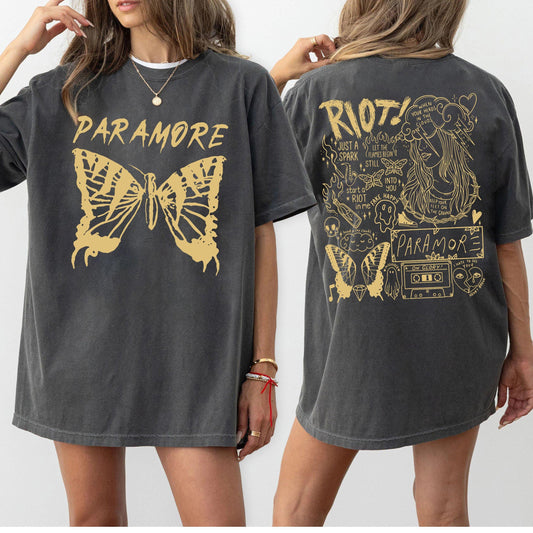 Param0re Doodle Art Color T-shirt, Paramore Album Lyrics Merch