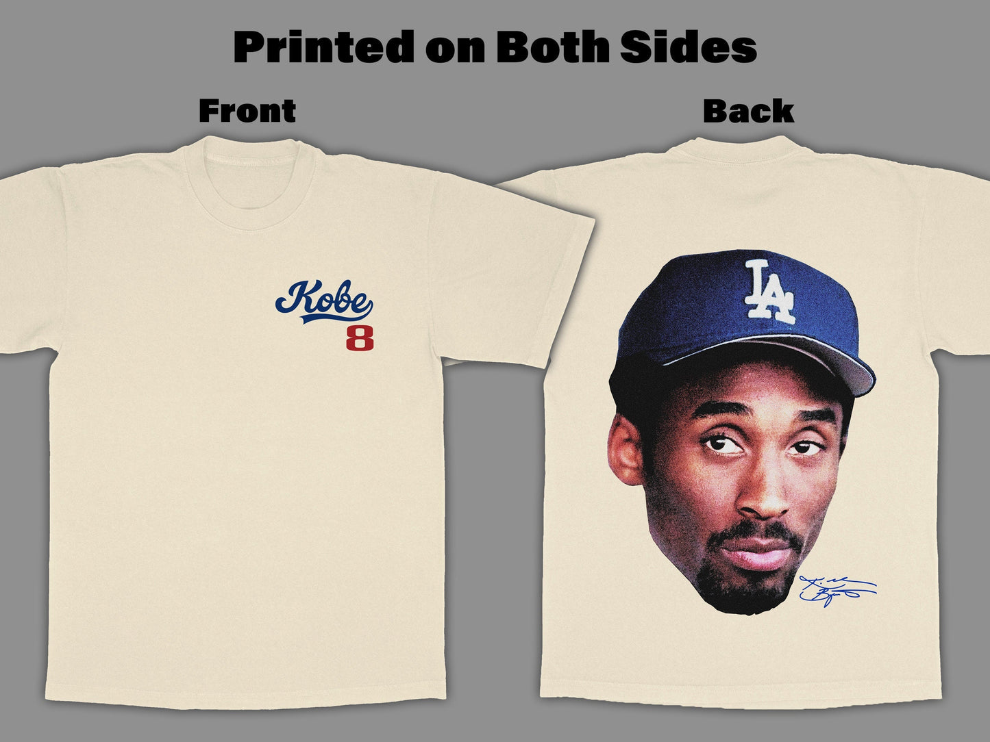 Kobe Bryant Los Angeles Baseball Rookie Halftone Vintage Look Tshirt
